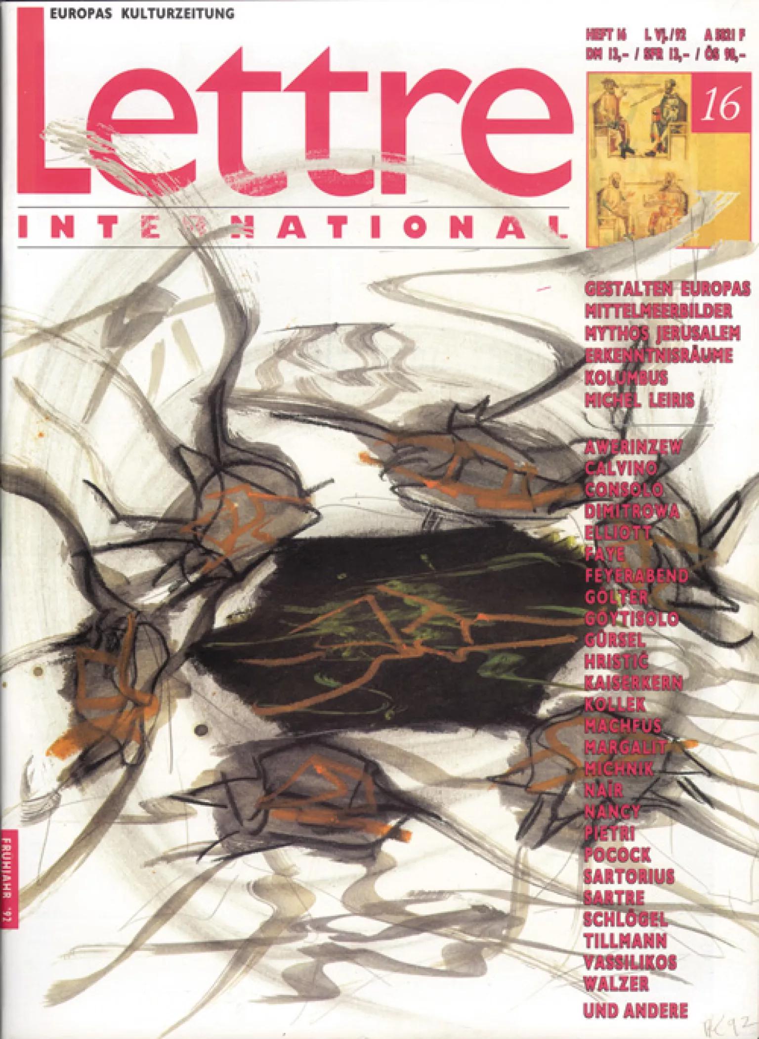 Cover Lettre International 16, Per Kirkeby