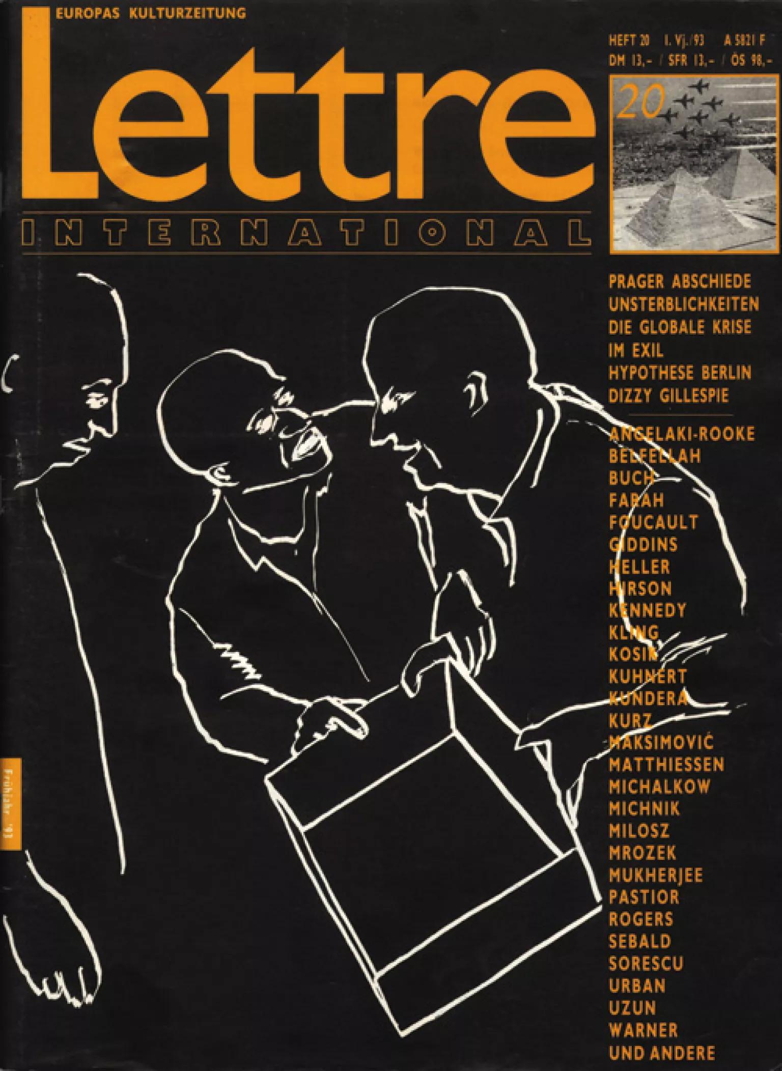 Cover Lettre International 20, Juan Muñoz