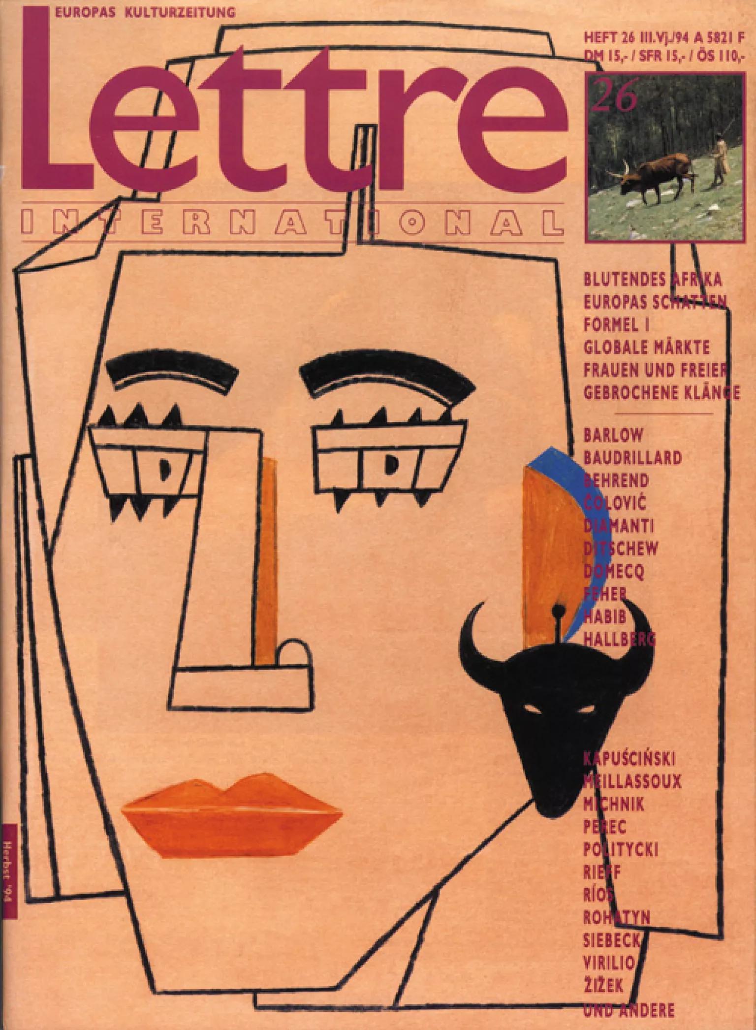 Cover Lettre International 26, Eduardo Arroyo