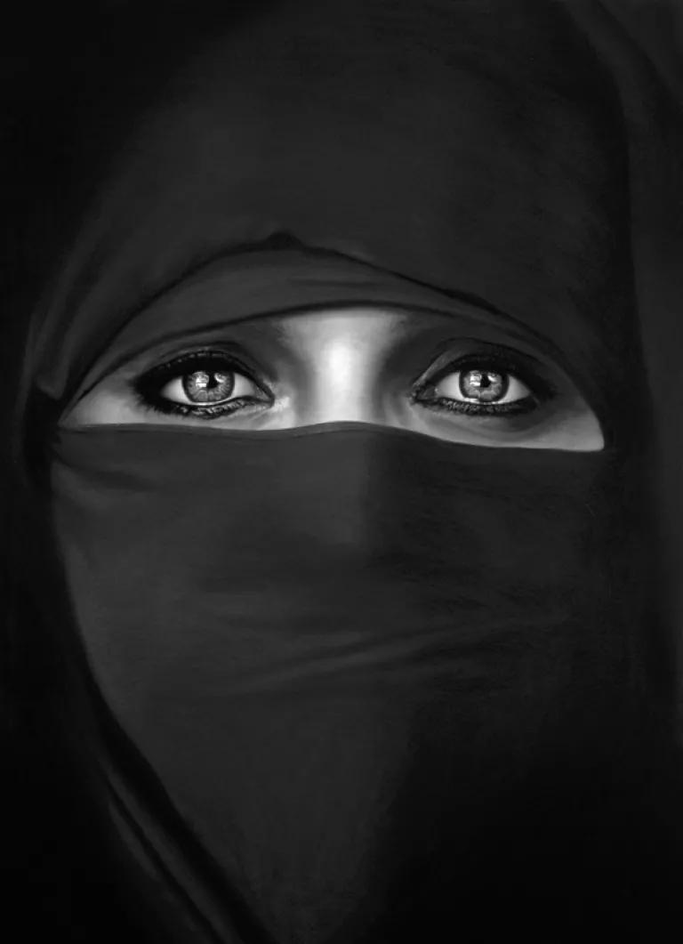 Robert Longo - Barbara in a Burka (2011)